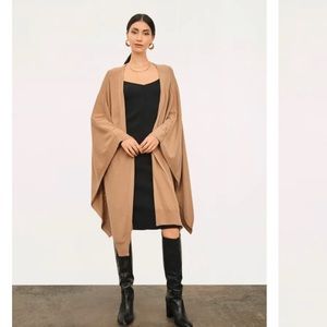 Donna Karan New York Tie Waist Cardigan in Camel